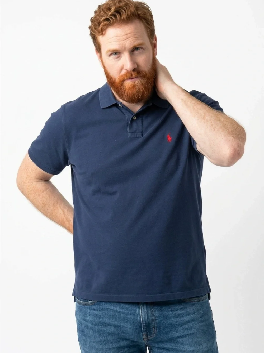 🔵 👕 Polo Ralph Lauren‎ Navy Polo Shirt | Men’s M | Custom Fit
